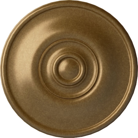 Ekena Millwork Jefferson Ceiling Medallion (Fits Canopies up to 2 7/8"), Hand-Painted Pale Gold, 11 3/4"OD x 3/8"P CM12JEPAS